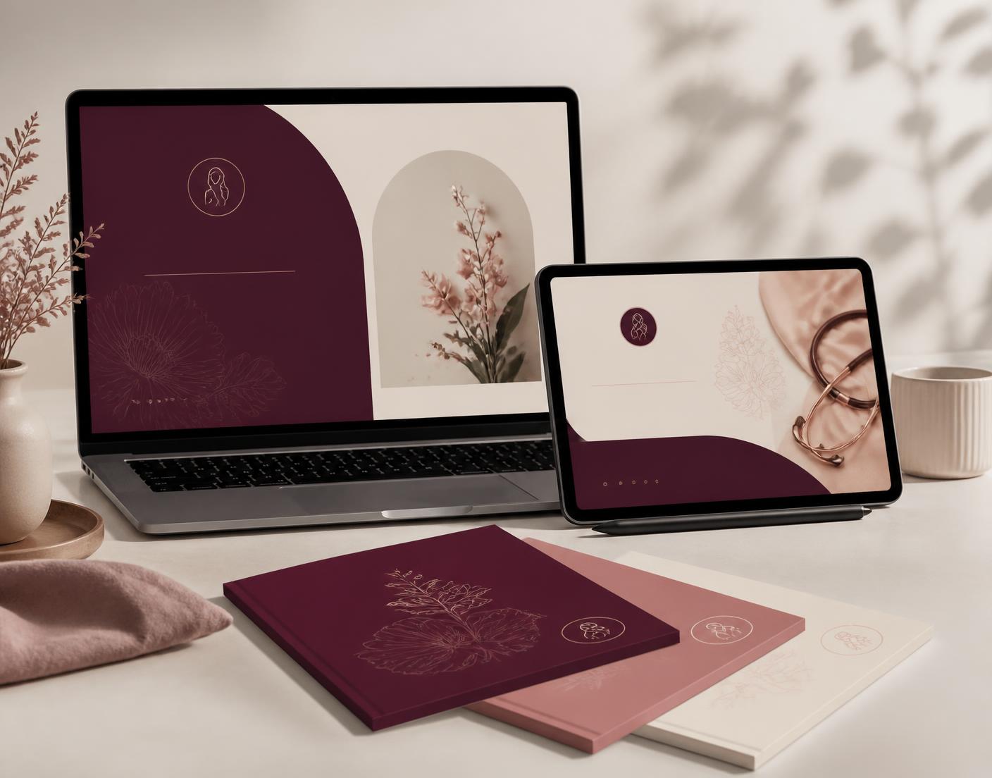 Composição do Kit Muito Além da Coleta com notebook, tablet e as capas das três capacitações